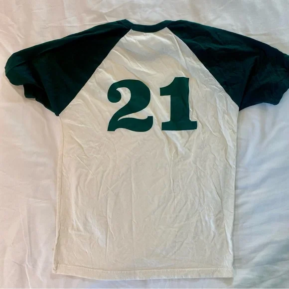 SMBC Bank White and Green Raglan T-Shirt - Picture 2 of 2